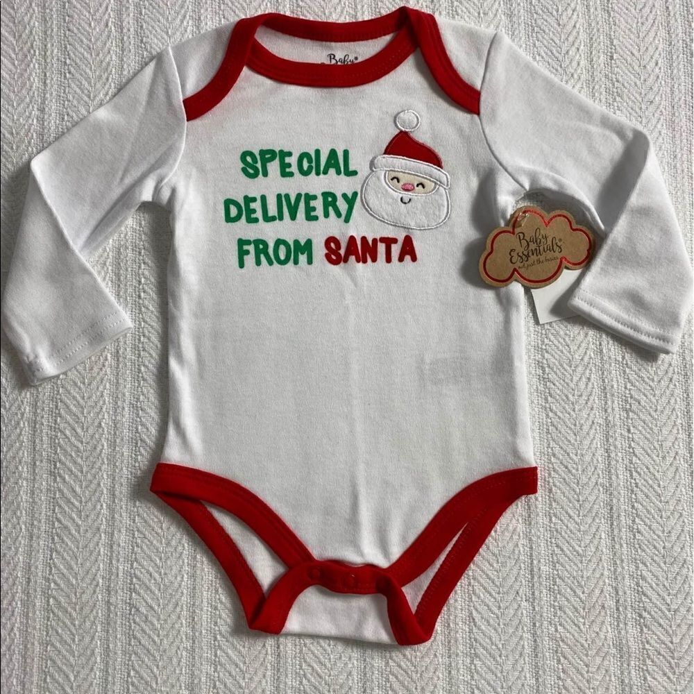 BABY ESSENTIALS “Special Delivery From Santa” Onsie